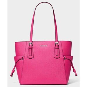 New Michael Kors Voyager Large Saffiano Leather Tote Dragonfruit